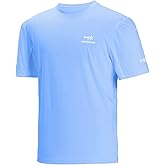 BASSDASH Men’s UPF 50+ Sun Protection Fishing Shirt Short Sleeve UV T-Shirt