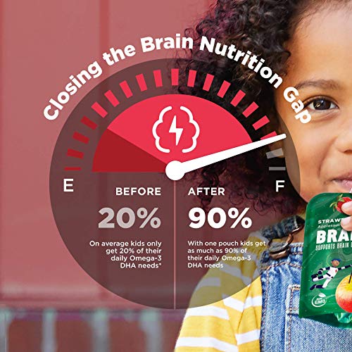 Brainiac Applesauce Pouches with Omega3s, Apple Cinnamon, 10 Count, 3.
