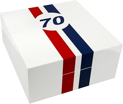 Caja guarda relojes Le Mans 70 piano blanco, 4 relojes: Amazon.es: Bricolaje y herramientas