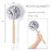 Bath Sponge & Brush Long Handled Loofah Back Scrubber Shower & Bath Exfoliating Pouf Scrubber on a Stick Body Back Brush with a Wood Handle Loofah Mesh for Men & Women By Krramel (GRAY)