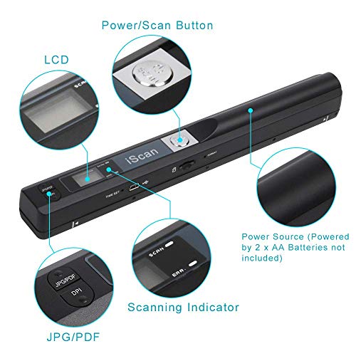 Portable Scanner iSCAN 900 DPI A4 Document Scanner Handheld for