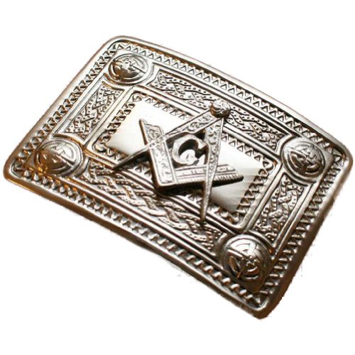 Tartanista Mens Chrome Celtic Masonic Design Buckle