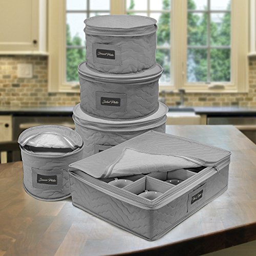 Sorbus Dinnerware Storage 5Piece Set for Protecting or Transporting