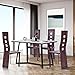 Giantex Set of 4 Dining Chairs, Heavy Duty Iron Frame, Ergonomic Curved Backrest, High Back Elastic Seat Home Furniture, Ideal for Dining Room, Kitchen and Restaurant, Home Chair Set