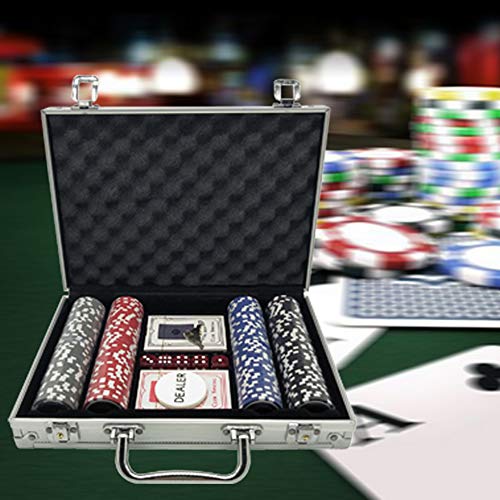 KAILE Poker Chips Set Heavy Duty 13 Gram Chips Texas Holdem Cards Game Blackjack Gambling Chips with Aluminum Case (200 pcs)