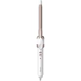 Conair Curling Iron, Double Ceramic, 1/2-in. Width, White/Rose Gold | Hair curler for tight ringlets on fine to thick hair, includes 30 heat settings, built-in heat protection, and auto-off