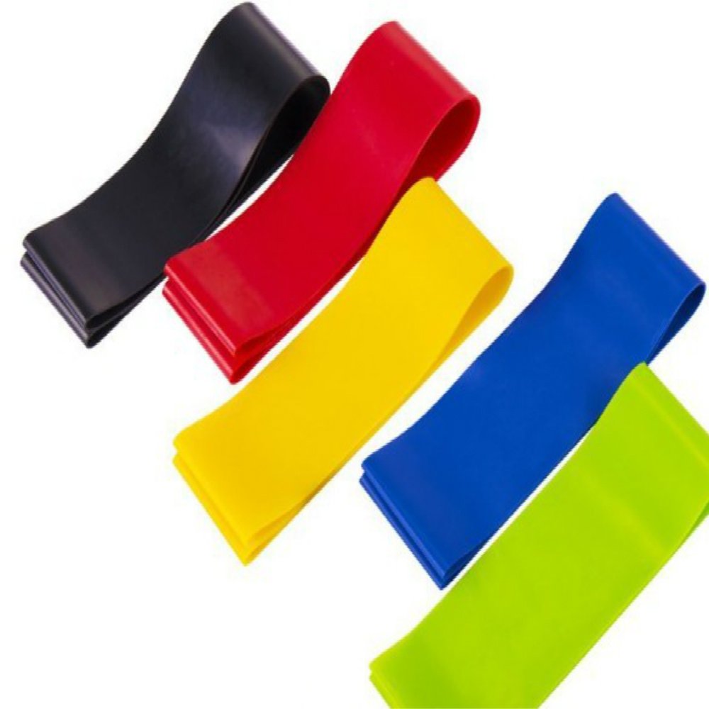 Enshey Resistance Bands Exercise Loops-Set of 5, Workout Bands - Fitness Training Strength, best for Pilates, Physical Therapy, Yoga -Includes Instruction Manual& Carry Bag