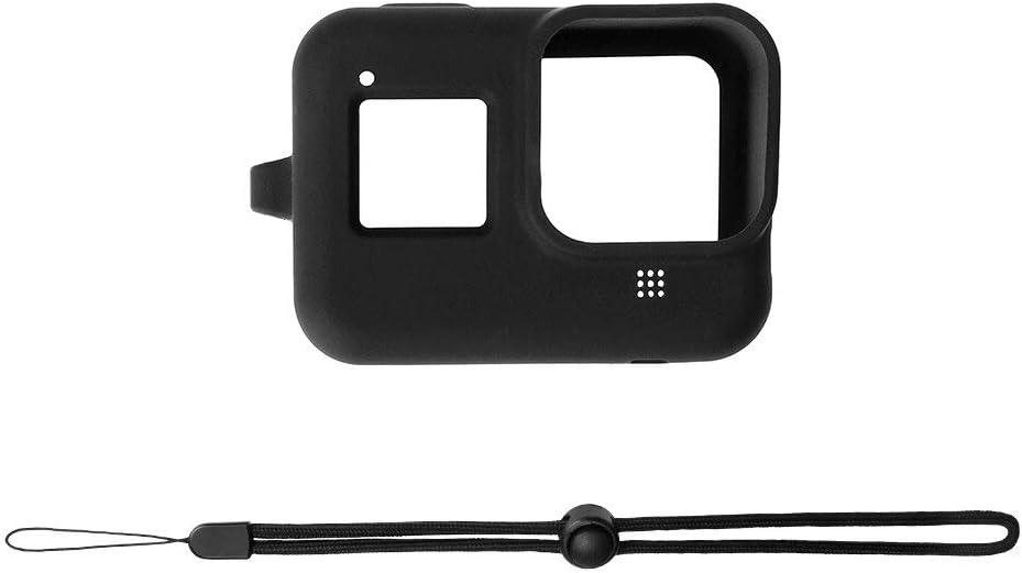 SOLDOUT™ Soft Silicone Protective Case Skin Cover With Safety Wrist Strap Compatible With GoPro HERO 8 Black