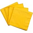 JAM PAPER Medium Lunch Napkins - 6 1/2 x 6 1/2 - Yellow - 50/Pack
