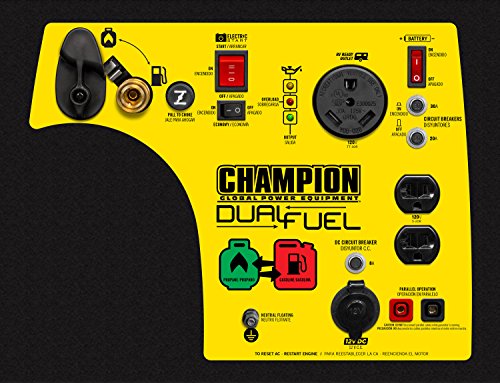 Control panel and wiring plugs for Champion 3400-Watt Quiet Portable Generator