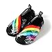 Womens and Mens Water Shoes Barefoot Quick-Dry Aqua Socks for Beach Swim Surf Yoga Exercise (Rainbow, L)
