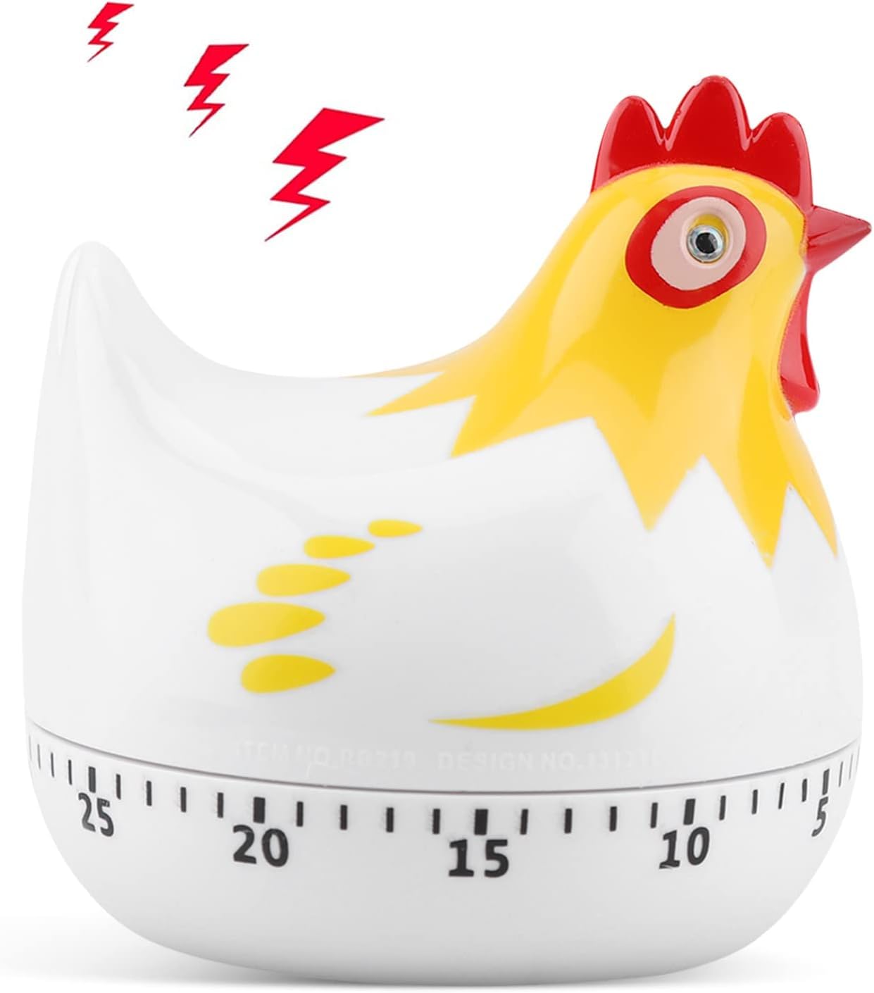 ZPSHYD Chicken Kitchen Mechanical Timer, 55 Minutes Cartoon Hen with Loud Alarm, Magnetic Mechanical Kitchen Timer for Cooking and Baking, Fitness Studying, Teaching