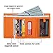 Rough Enough Kids Wallet for Boys Girls Preppy Teen with Neck Lanyard Keychain Canvas Bright Orange