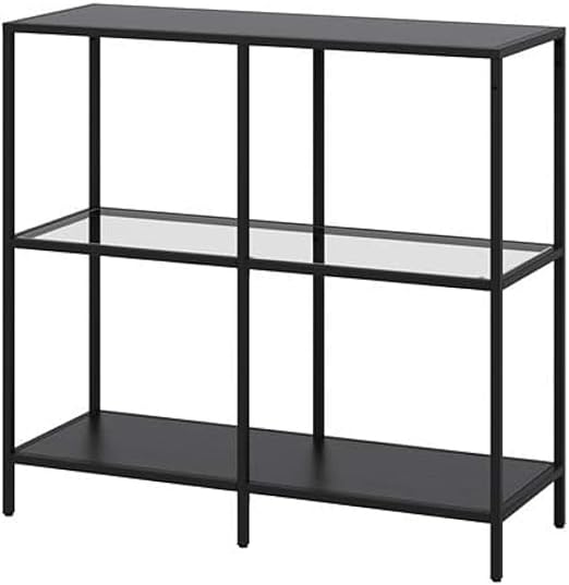 Amazon Com Ikea Vittsjo Shelf Unit Black Brown Glass 903 058 03
