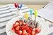 Flee Cute Cartoon Fruit Fork Set of 6 with Forks Holder Stainless Steel Food Pick Forks with A Holder Silicone Handle Stainless Steel Fruits Cake Salad Fork Set for Home and Restaurant