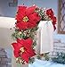 Collections Etc Solar Poinsettia Swag Holiday Mailbox Decoration