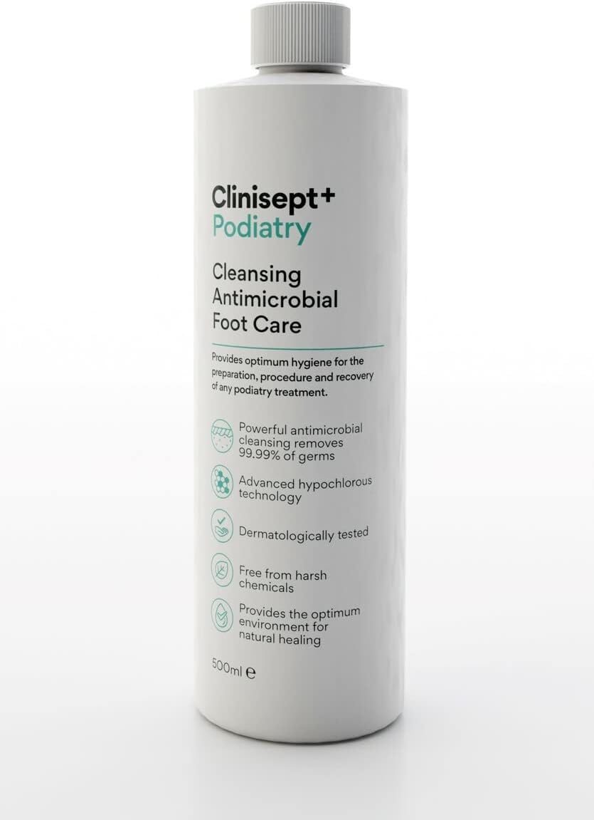 Clinisept Podiatry 500ml Hypochlorous Acid Skin Cleanser Professional Foot Care