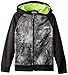 STX Big Boys' Fleece Zip Hoodie Sweatshirt, Neon Yellow/Print, 10/12