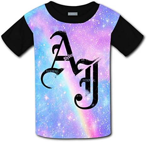 ETeith AJ Styles Kid's Casual T-Shirt Short Sleeve For Youth