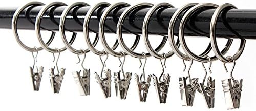 Amazon Com 20 Packs Metal Chrome 1 5 Inch Shower Curtain Clips