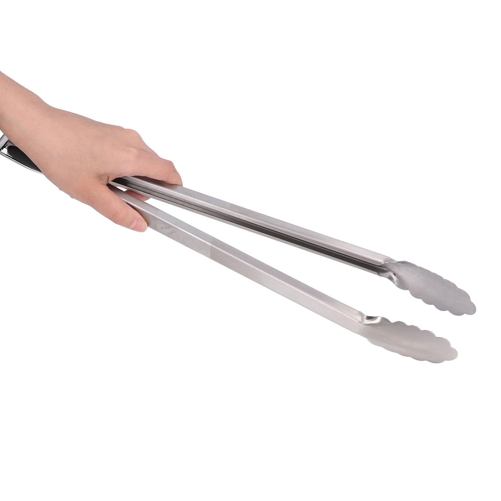 Grill Tongs,17 Inch Long Large Kitchen Tongs,Sturdy Kitchen Tongs, Stainless Steel Metal Tongs Heavy Duty Locking Grill Tongs for Cooking, Grilling, Barbecue, Buffet