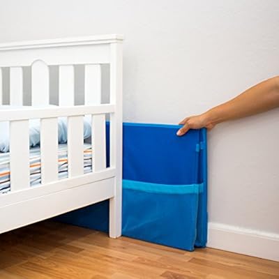 G.U.S. Kids Collapsible Toy Chest with Flip-Top Lid and Mesh Pockets, Large, Blue