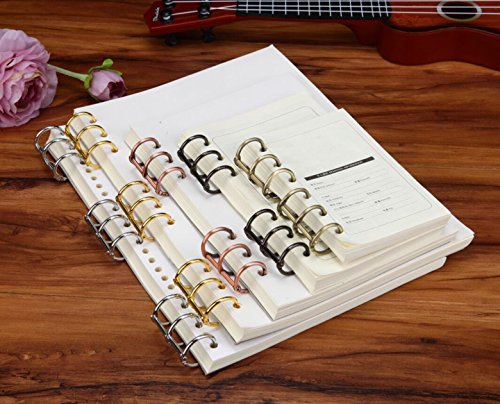 Aimeio 2Pcs DIY Planner Spiral Loose Leaf Binder Ring Stainless Steel Clip Fill Paper Notebook Folder Accessories,1.18 inch - Thumbnail 7