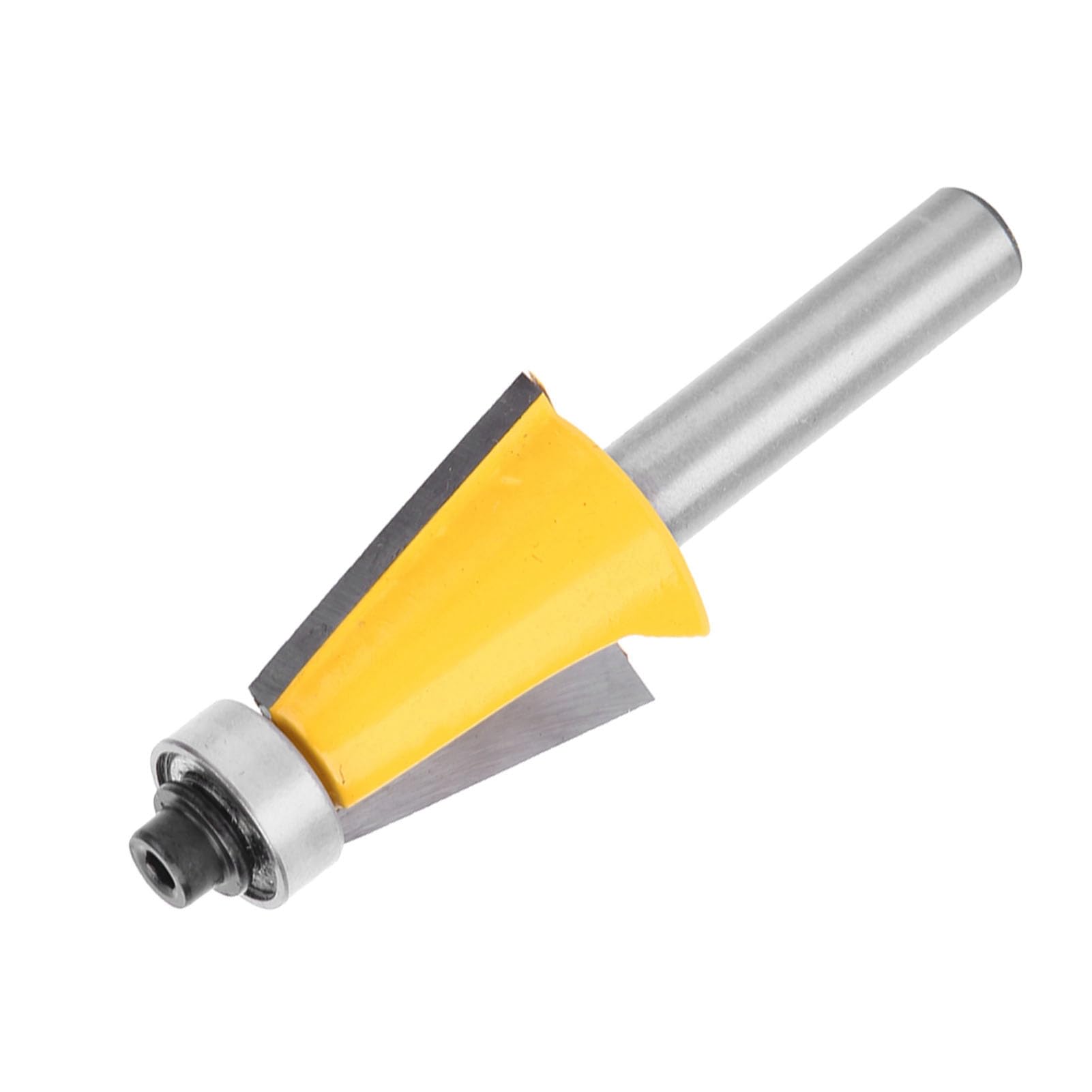 8mm Shank Chamfer Bevel Edging Router Bit Woodworking Milling Cutter for Carpenter (15°)