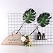 PARTY JOY 30 Inch Artificial Plant Tropical Monstera Leaves Real Touch Stem Artificial Flower For Home Wedding Party Decor,Pack of 2 (L-leave measures 12'' 11.42'')