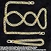 4 Pieces Purse Chain set 47 inch Flat Chain StrapHandbag Chains Accessories Shoulder Cross Replacement Straps and 8 inch Purse Chain Strap Replacement 2 pieces each, with Gold Metal Buckle
