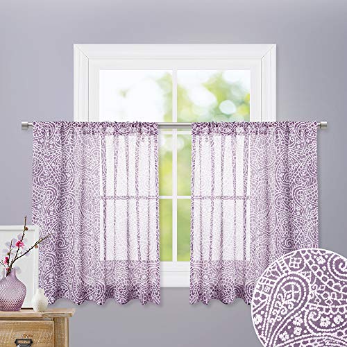 sheer kitchen curtains purple buyer's guide for 2020 Aalsum reviews