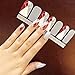 6 Different Sheets Shinny Full Nail Art Tips Stickers False Nail Design Manicure Sets (Style C)