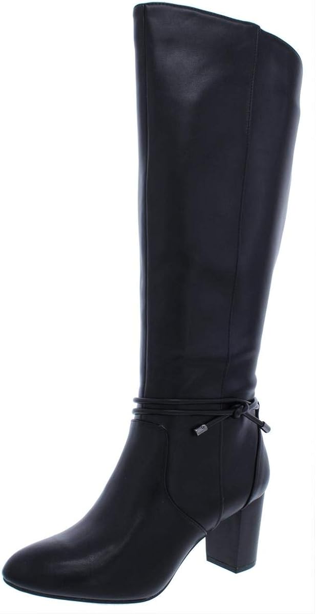 black knee high tie boots