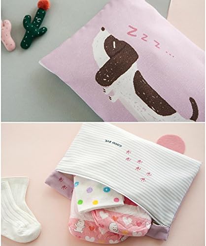 Diaper Pouch Designer's choice Inside-Waterproof Wet and Dry Baby Diaper Bag Organizer Baby Travel Pouch (SleepyDog)