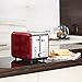 Bonsenkitchen 2 Slice Red Toaster, Extra Wide Slot 5.5''*1.4'' for Bagel, 7 Browning Settings, Defrost/Bagel/Cancel Functions, Stainless Steel Bread Toaster