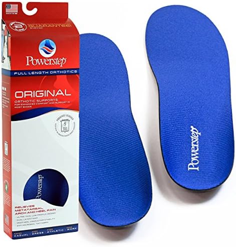 Powerstep Original Full Orthotic Support Insoles Mens 6-6.5 Womens 8-8.5 (INCLUDES BONUS FOOT MASSAGER)