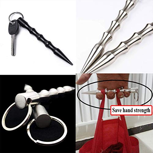 Kaiyuan Dynasty Hand-held Aluminum Keychain Tool Sturdy Key Chain Tools for Key Hanging Parcels Carrying 2pc - Thumbnail 3