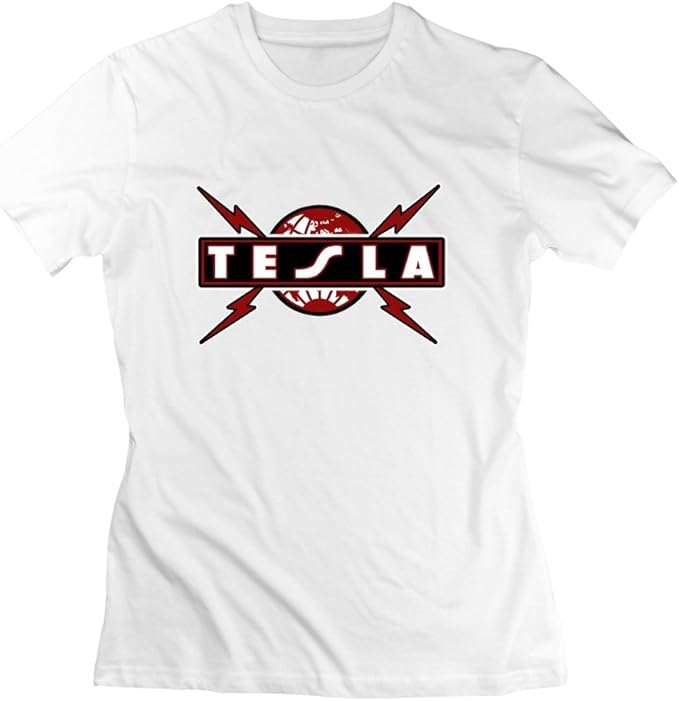 FHY Women's Tesla Band Logo Tshirts XLarge White Amazon.ca Books