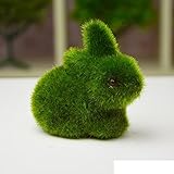 Helen Zora Artificial Moss Animal Cute Animal Ornaments Room Office Decor Baby Kids Toy Artwork Handiwork Gift Scenery Garden Buildings(A)