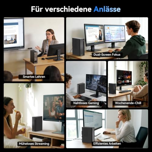 Blackview Silent Business Office Computer NEX60 | 2026 Intel Core 5-210H - 13th Gen| 16GB DDR4 | 512GB SSD | Win 11 Pro Desktop PC | WLAN 6 & Bluetooth 5.2 | USB 3.2 | 3 Year Warranty - Ready to Go
