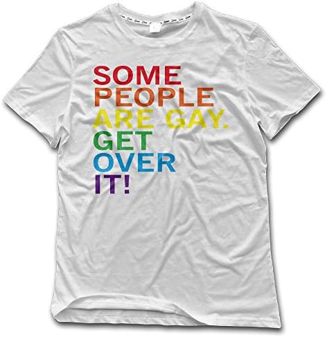 Hombre Icustomworld Algunas Personas Son Gay. Get Over It! Camiseta de Manga Corta de algodón de 2 a 01 - Negro - XX-Large: Amazon.es: Ropa y accesorios