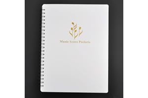KINGPOINT Music Sheet File Paper Storage Folder Creative Change Spectrum Folder A4 Letter Size Double Side Sheet Music Folder File for Holding Sheet Music and Files Etc (White)