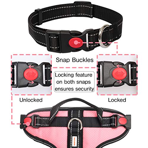 Babyltrl Silver Big Dog Harness NoPull AntiTear Adjustable Pet
