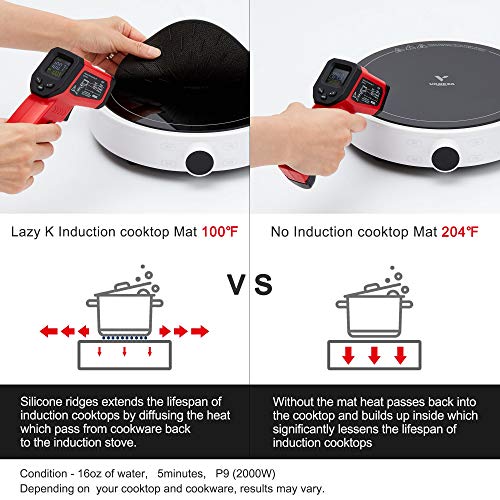 Lazy K Induction Cooktop Mat Silicone Fiberglass Cooktop