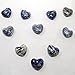 1PC Heart Aquamarine Lapis Lazuli Agate Quartz Chalcedony Mookaite Laradorite Jasper Aventurine Sodalite Amber (Blue Sodalite)
