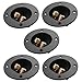 PIXNOR 5pcs DIY Home Car Stereo Screw Cup Connectors Subwoofer Plugs 2-Way Speaker Box Terminal Binding Post (Black) primary