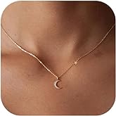 HANLI 14K Gold Plated Necklaces for Women - Dainty Butterfly, Star of David, Moon and Star, Sun, Lotus, Infinity, Hummingbird, Bee,Boots,Chill,Sunflower Pendant Designs - Elegant Jewelry for Women