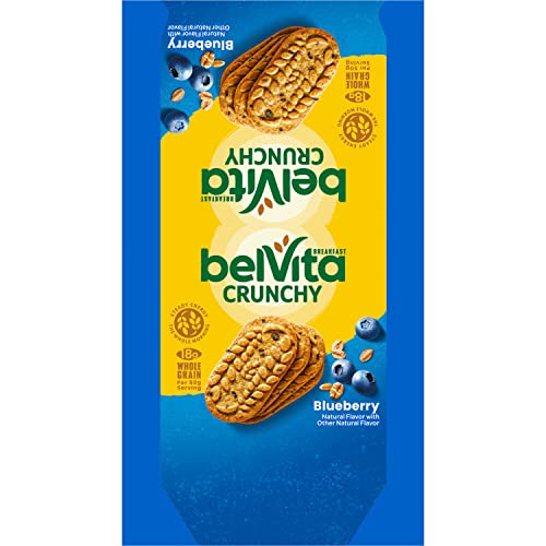BELVITA BREAKFAST BARS BISCUITS, BLUEBERRY, 8 PACKS (4 BISCUITS PER PACK)