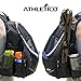 Athletico Power Shot Disc Golf Backpack - 20+ Disc Capacity - Pro or Beginner Disc Golf Bag - Unisex Design (Black)