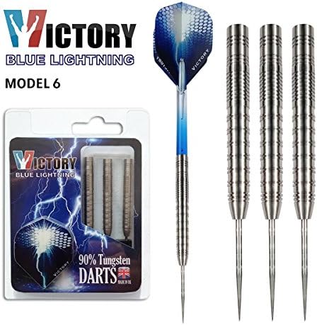 Blue Lightning Model 6 (M6) 90% Tungsten Steel Tip Darts by Victory Darts